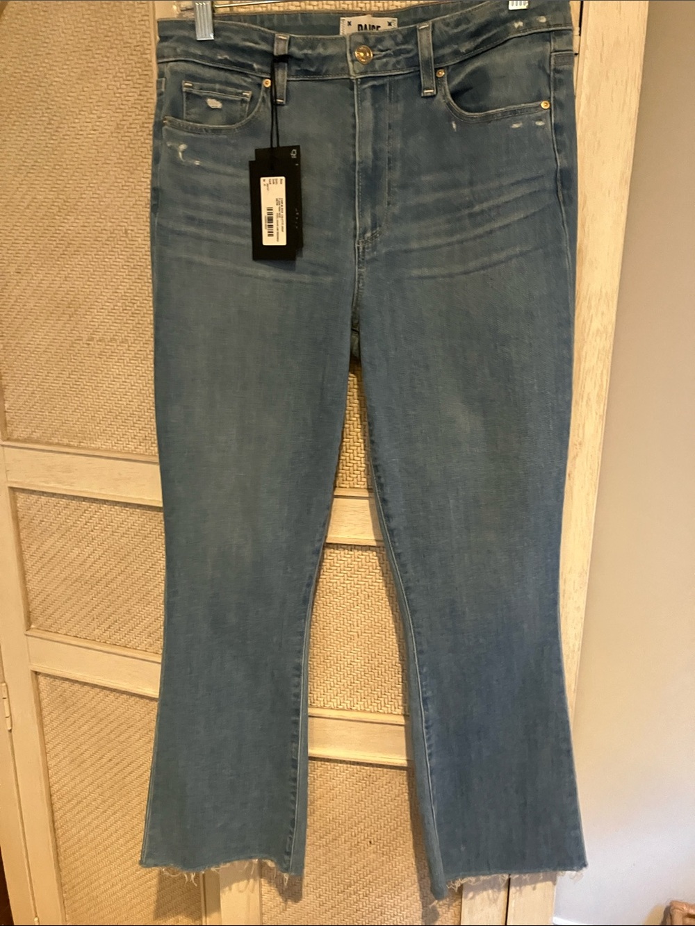 PAIGE Colette Crop Flare Raw Hem NWT Size 30